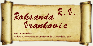 Roksanda Vranković vizit kartica